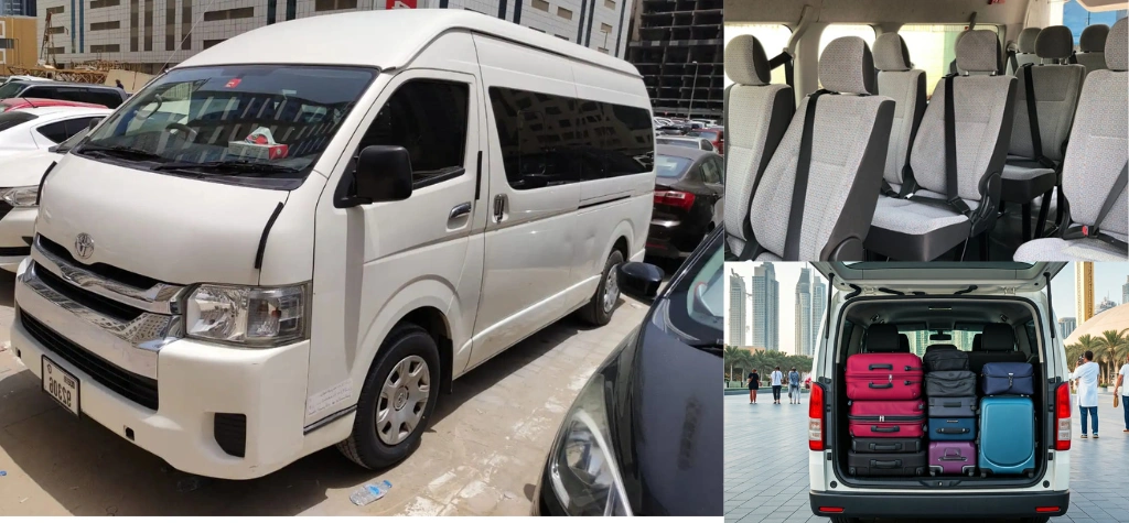 13 seater van rental Dubai